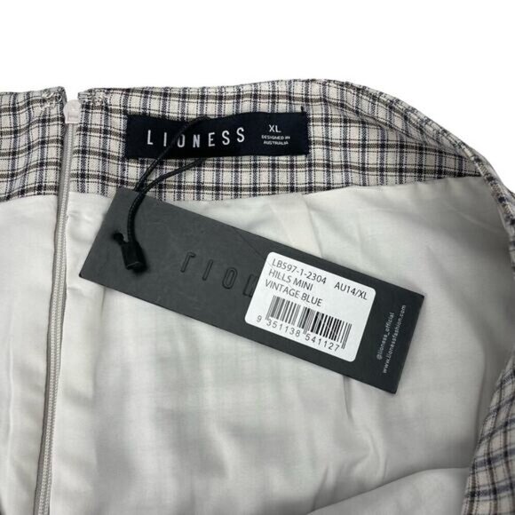 NWT LIONESS Hills Vintage Blue Linen Blend Mini Skirt Sz XL Vintage Blue - Picture 9 of 10